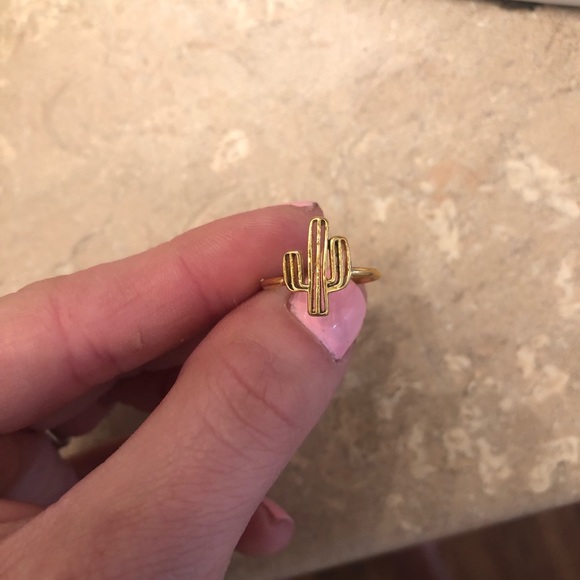Gold cactus rings-adjustable size - Picture 3 of 4